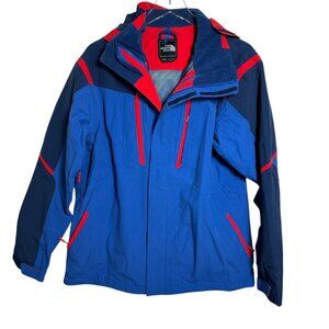 Men's The North Face Triclimate Jacket mens size Medium Blue Red ski snow